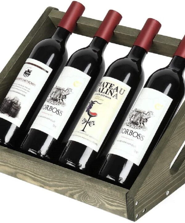 Mifflinville Solid Wood Tabletop Wine Bottle Rack